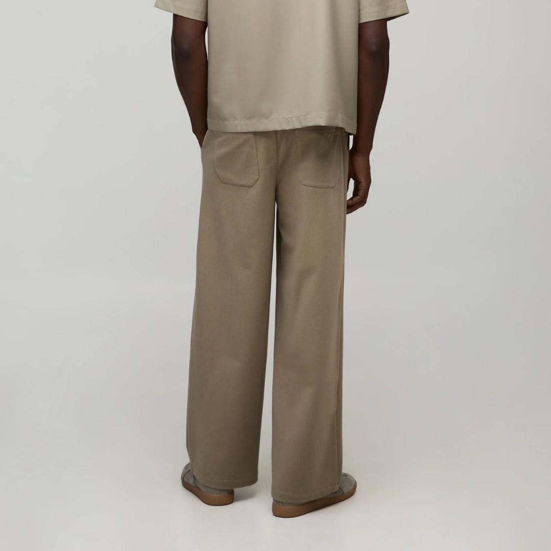 Pants regular Beige